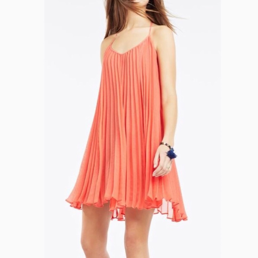 BCBG MaxAzria Giselle Strappy Pleated Dress
